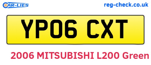 YP06CXT are the vehicle registration plates.