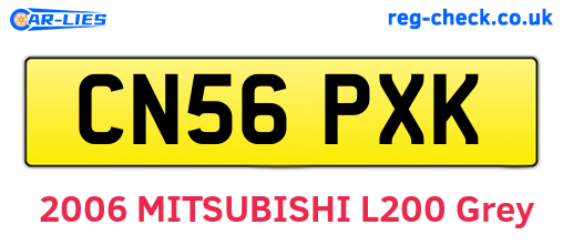 CN56PXK are the vehicle registration plates.