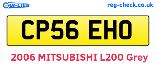 CP56EHO are the vehicle registration plates.