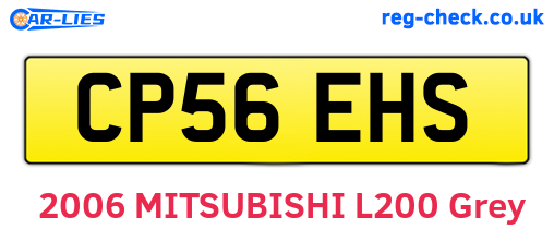 CP56EHS are the vehicle registration plates.
