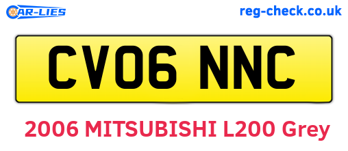 CV06NNC are the vehicle registration plates.