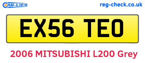 EX56TEO are the vehicle registration plates.
