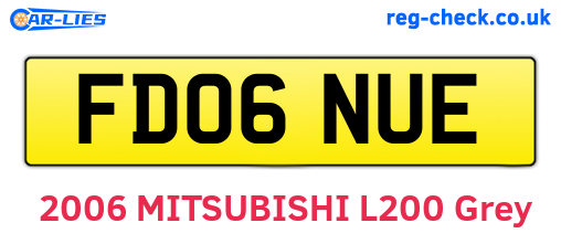 FD06NUE are the vehicle registration plates.