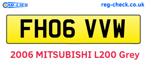 FH06VVW are the vehicle registration plates.