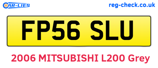 FP56SLU are the vehicle registration plates.