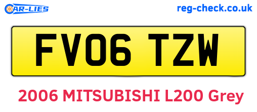 FV06TZW are the vehicle registration plates.