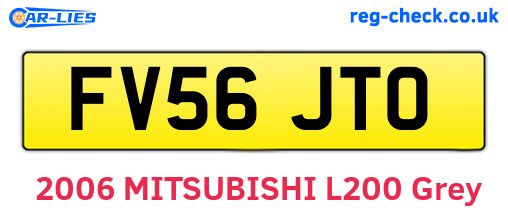 FV56JTO are the vehicle registration plates.