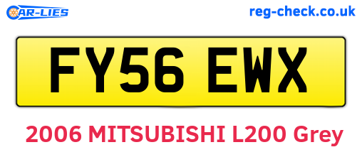 FY56EWX are the vehicle registration plates.