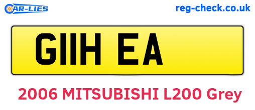 G11HEA are the vehicle registration plates.