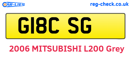 G18CSG are the vehicle registration plates.