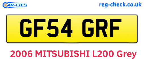 GF54GRF are the vehicle registration plates.