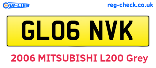 GL06NVK are the vehicle registration plates.