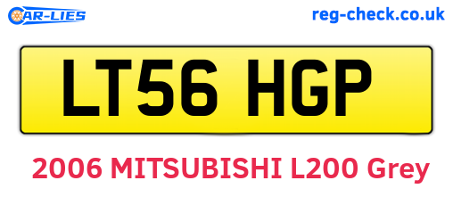 LT56HGP are the vehicle registration plates.