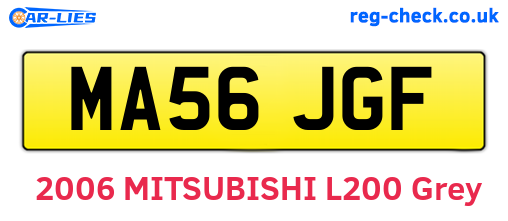MA56JGF are the vehicle registration plates.