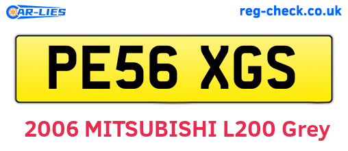 PE56XGS are the vehicle registration plates.