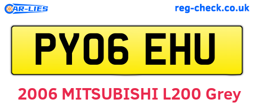 PY06EHU are the vehicle registration plates.