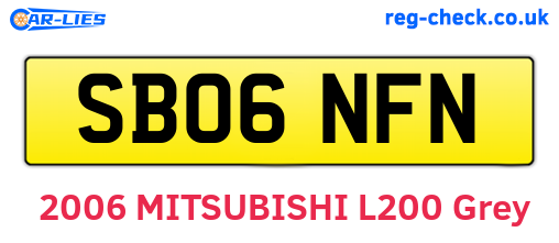 SB06NFN are the vehicle registration plates.