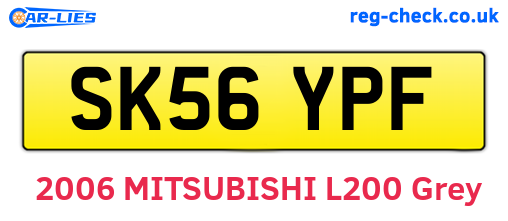 SK56YPF are the vehicle registration plates.
