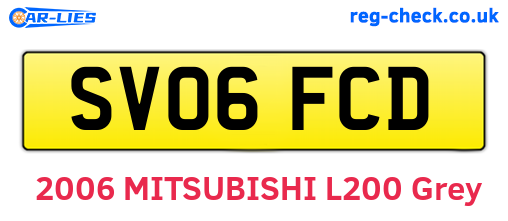 SV06FCD are the vehicle registration plates.