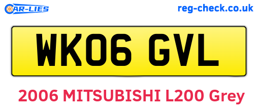 WK06GVL are the vehicle registration plates.