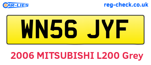 WN56JYF are the vehicle registration plates.