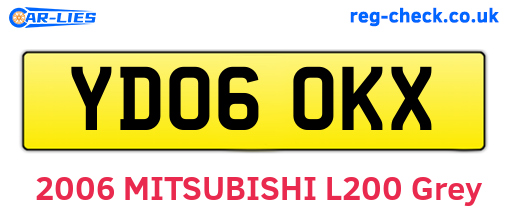 YD06OKX are the vehicle registration plates.