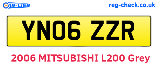 YN06ZZR are the vehicle registration plates.