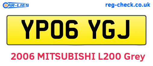 YP06YGJ are the vehicle registration plates.