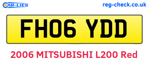 FH06YDD are the vehicle registration plates.