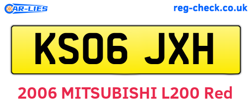KS06JXH are the vehicle registration plates.