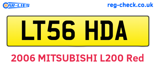 LT56HDA are the vehicle registration plates.