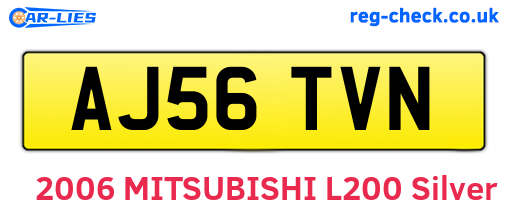 AJ56TVN are the vehicle registration plates.