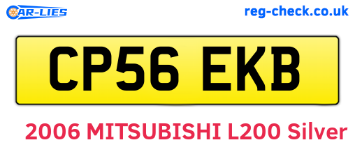 CP56EKB are the vehicle registration plates.