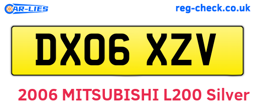 DX06XZV are the vehicle registration plates.