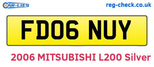 FD06NUY are the vehicle registration plates.