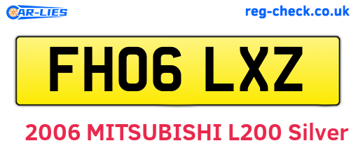FH06LXZ are the vehicle registration plates.