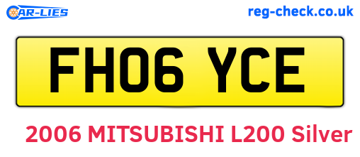 FH06YCE are the vehicle registration plates.