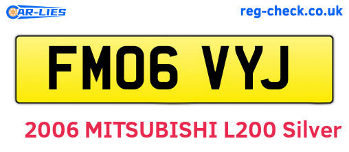 FM06VYJ are the vehicle registration plates.