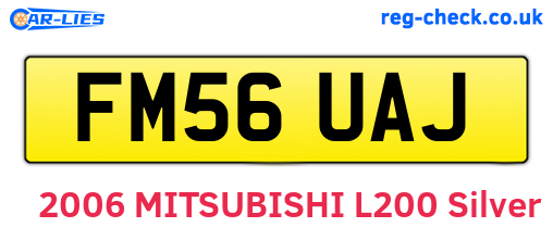 FM56UAJ are the vehicle registration plates.