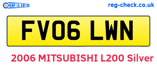 FV06LWN are the vehicle registration plates.