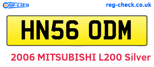 HN56ODM are the vehicle registration plates.