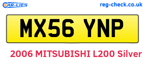 MX56YNP are the vehicle registration plates.