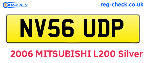 NV56UDP are the vehicle registration plates.