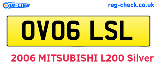 OV06LSL are the vehicle registration plates.