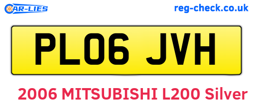 PL06JVH are the vehicle registration plates.