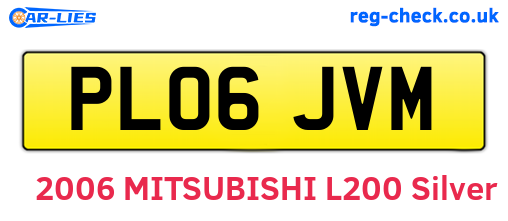 PL06JVM are the vehicle registration plates.