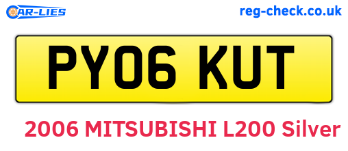 PY06KUT are the vehicle registration plates.