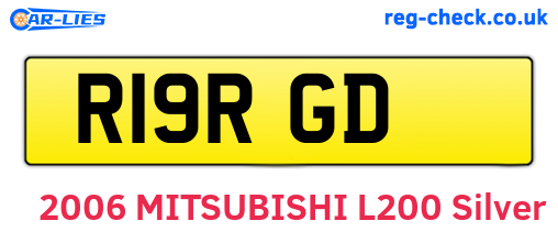 R19RGD are the vehicle registration plates.