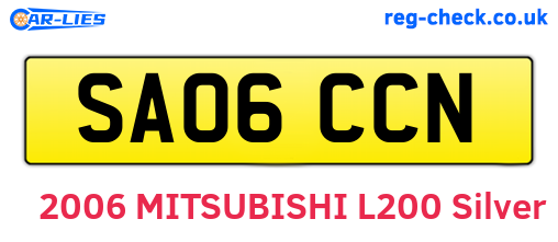 SA06CCN are the vehicle registration plates.