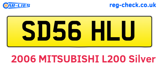 SD56HLU are the vehicle registration plates.